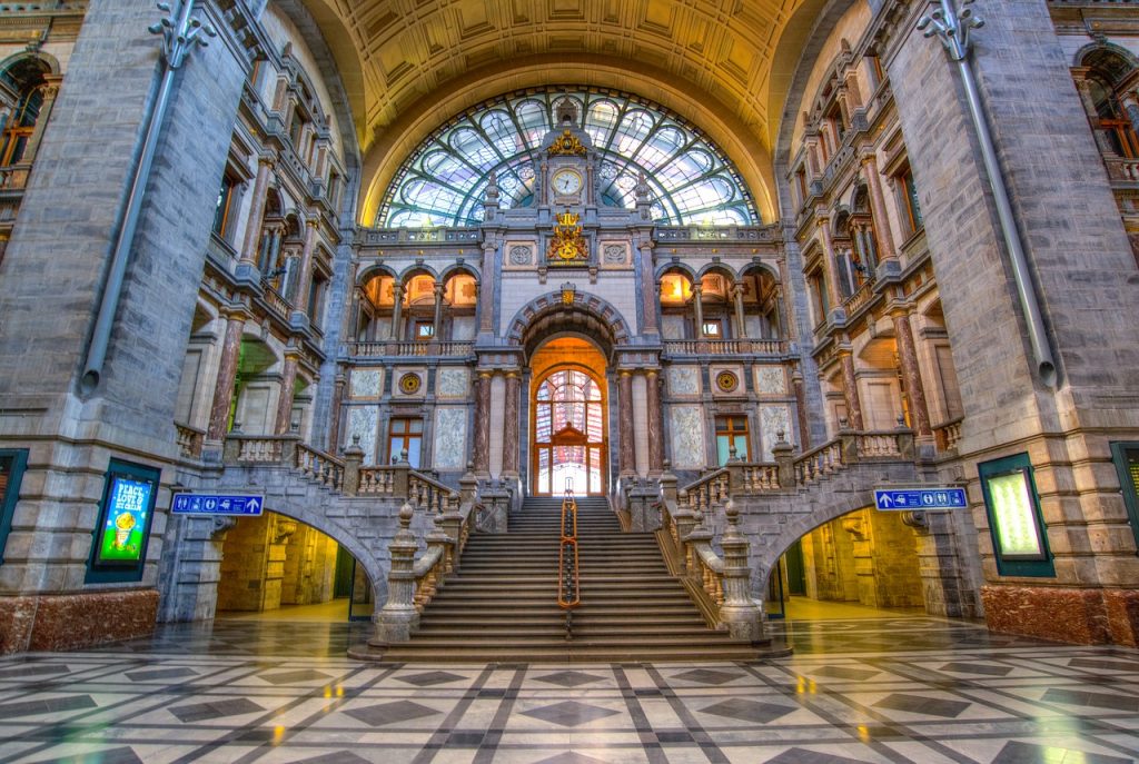 antwerp, station hall, building